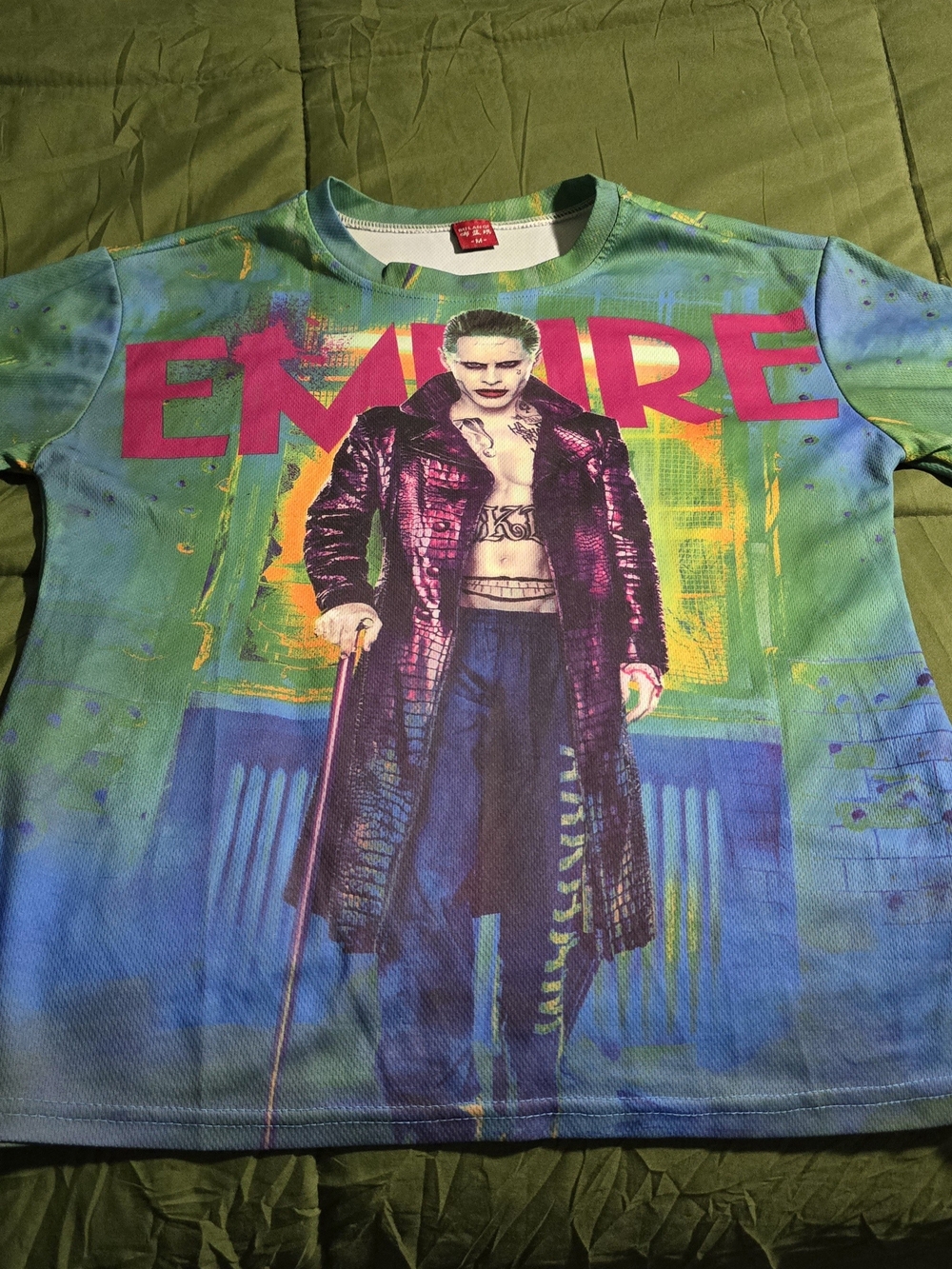 Empire Graphic Green-Blue Men’s Short Sleeve Crewneck Shirt
